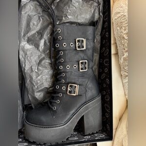 KILLSTAR Vendetta Black Platform Boots